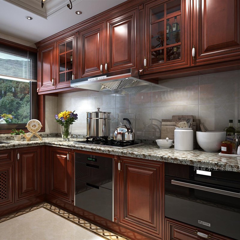 实木温州乐清瑞安整体橱柜酒柜z书柜衣柜门板护墙原木高档家居定