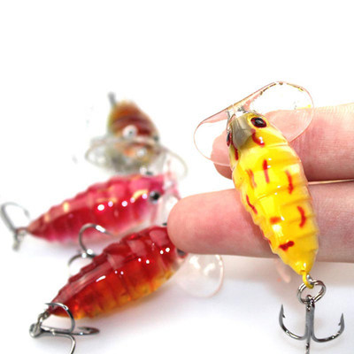 推荐1Pcs Insects fishing Lure 4cm 4.2g Fishing Bait Bass cic