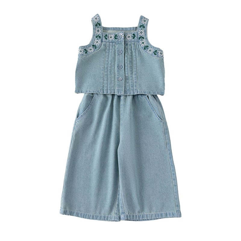 女童吊带宝宝时髦洋气套装夏装小女孩夏季童装两件套儿童夏天衣服