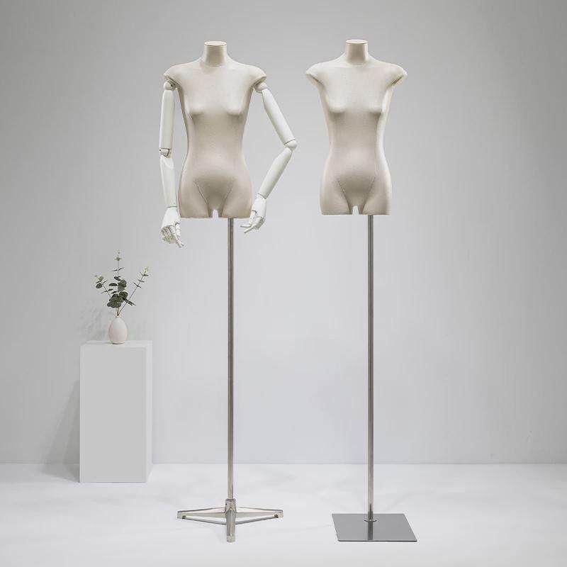 服装店女模特道具半身皮革扁身平胸展示架韩版假人台人体全身