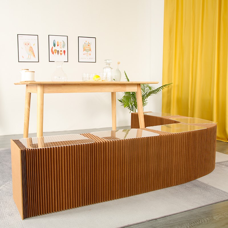 可折叠风琴凳伸缩纸长凳防水换鞋凳创K意多功能入户矮凳餐厅凳