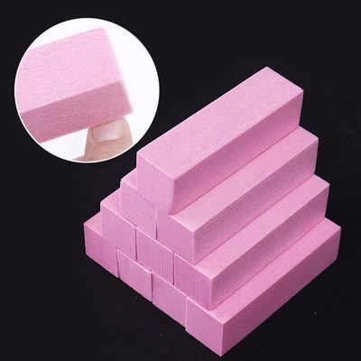 10Pcs/Lot Nail File 100/180 Sanding Buffer Block Pedicure  B