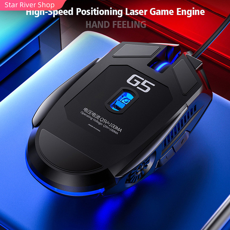 速发Gamer Gaming Mouse 6D 3200DPI Luminous Adjustable USB Co