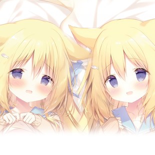 ころねちゃん动漫二次元 黄猫 等身抱枕套定做 しらたま 白玉
