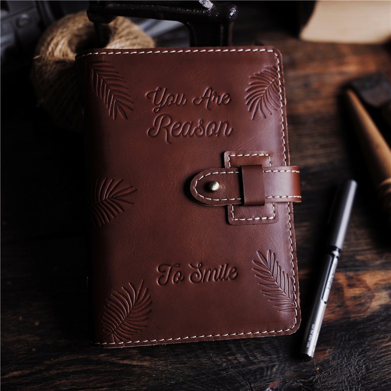 真皮文艺复古A6手账记事本头层牛皮a7a5日记本多功能收纳活页本子