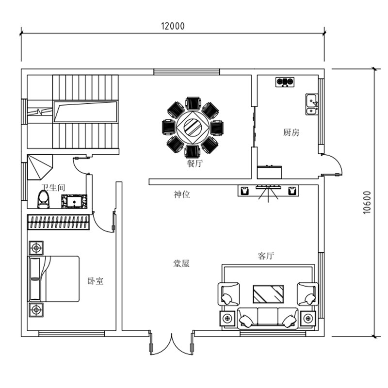 二层半简约风别墅设计农村自建房图纸建筑结构施工图水电B1G010