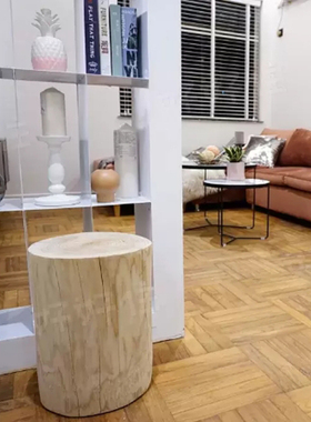 天然原木客厅木墩花架婚庆道具装饰木桩服装店树桩摆件花盆底座