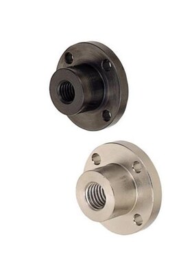 螺丝座 圆法兰型BRBR 内牙导向轴支座内螺纹光轴支撑座内螺纹法兰