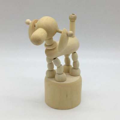 网红Wooden crafts creative white embryo animal ornaments sce