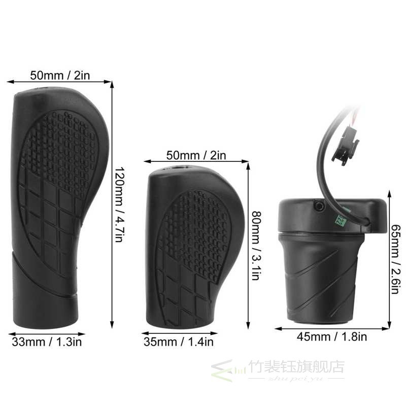 Electric Bicycle Half Twist Throttle Handle 76x E-bike Motor