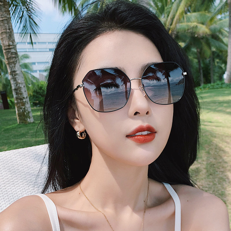 墨镜女夏季防晒2022年新款圆脸太阳眼镜潮网红款防紫外线大脸显瘦