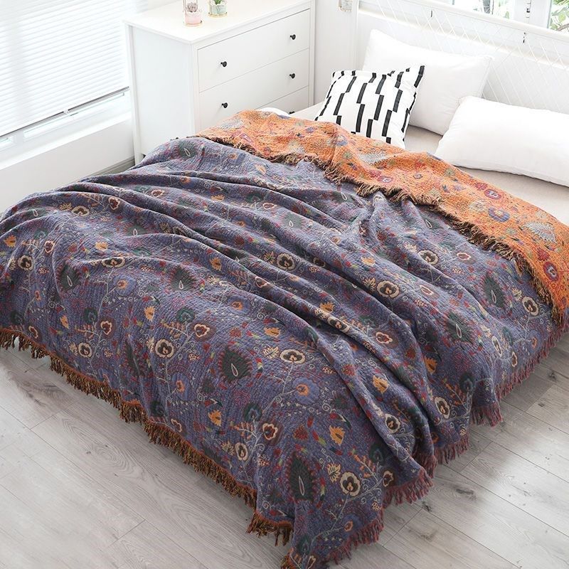 毛巾被空调被沙发毯单人成人夏凉被全棉纱布可机洗空调毯床单