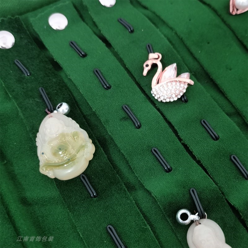 珠宝首饰收纳袋外出便携饰品袋参展戒指吊坠手链展示绒布袋卷包