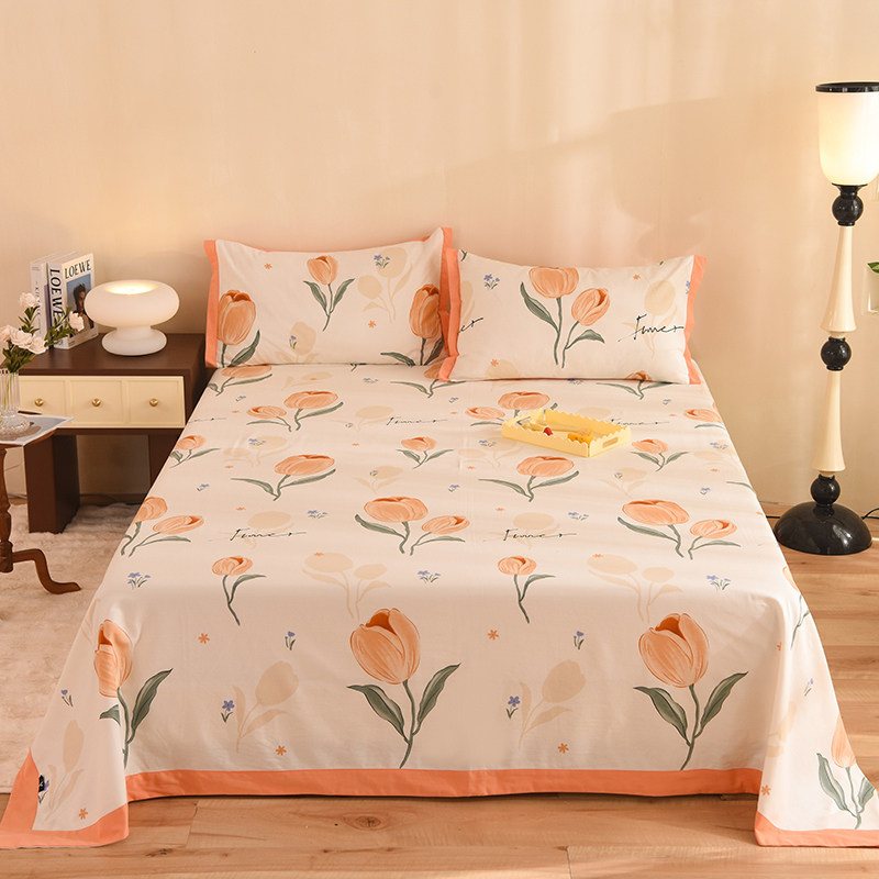 A类加厚磨毛床单单件q100全棉儿童清新花卉被单枕套三件套宿舍,床上用品,床单,淘宝优惠券,粉丝福利购,淘宝优惠卷