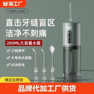 正畸牙齿水牙线清洁牙结石洗牙器家用洁牙缝神器 电动冲牙器便携式