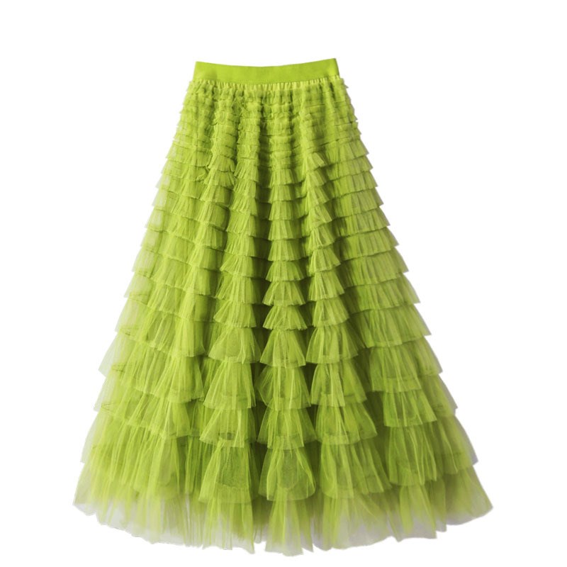 极速Cake Princess Long Tulle Skirt for Women 2023 Spring Sum