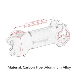 Fiber Carbon Bicycle Riser Road Bike MTB Stem