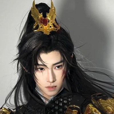 古风假发男中长发新中式少年感中分刘海高马尾男生汉服古装全头套