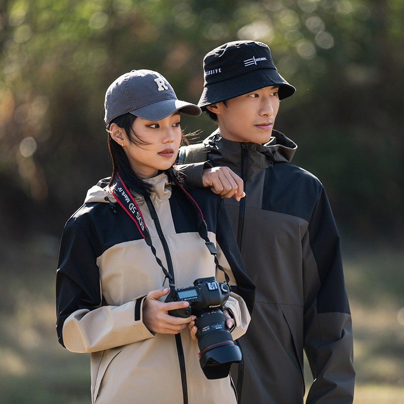 长袖秋冬季工作服冲锋衣定制印字logo风衣外套防风团体公司工衣装