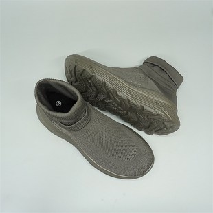 【增高~显高】帅气厚底高帮袜子鞋男女弹力网布一脚蹬超轻运动鞋