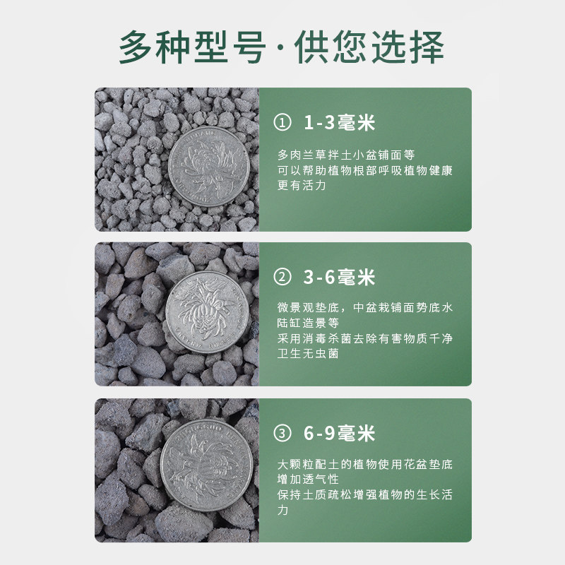 现货轻石b颗粒浮石钵底石兰石媲美日向石多肉兰花铺面垫底水族滤