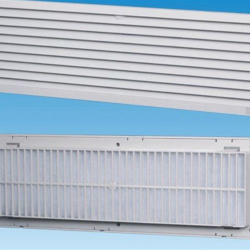 ZL-808通风过滤网组 防水尘塑胶网罩360*120长条形机柜通风百叶窗