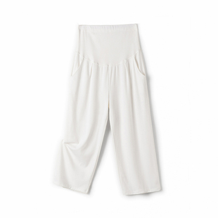 外穿宽松休闲阔腿裤 子夏季 怀孕九分裤 韩版 夏 孕妇夏装 孕妇裤 托腹裤