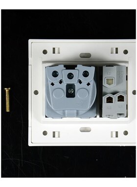 E Household German standard 2-hole power  wall socket with 1