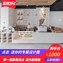 甜品店收银台烤漆吧台简约现代小型柜台奶茶店亮光前台接待台定制