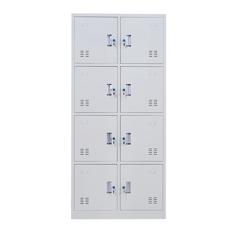 梦启铁皮更衣柜员工衣柜钢制8八门学生宿舍储物加厚柜存包柜带锁