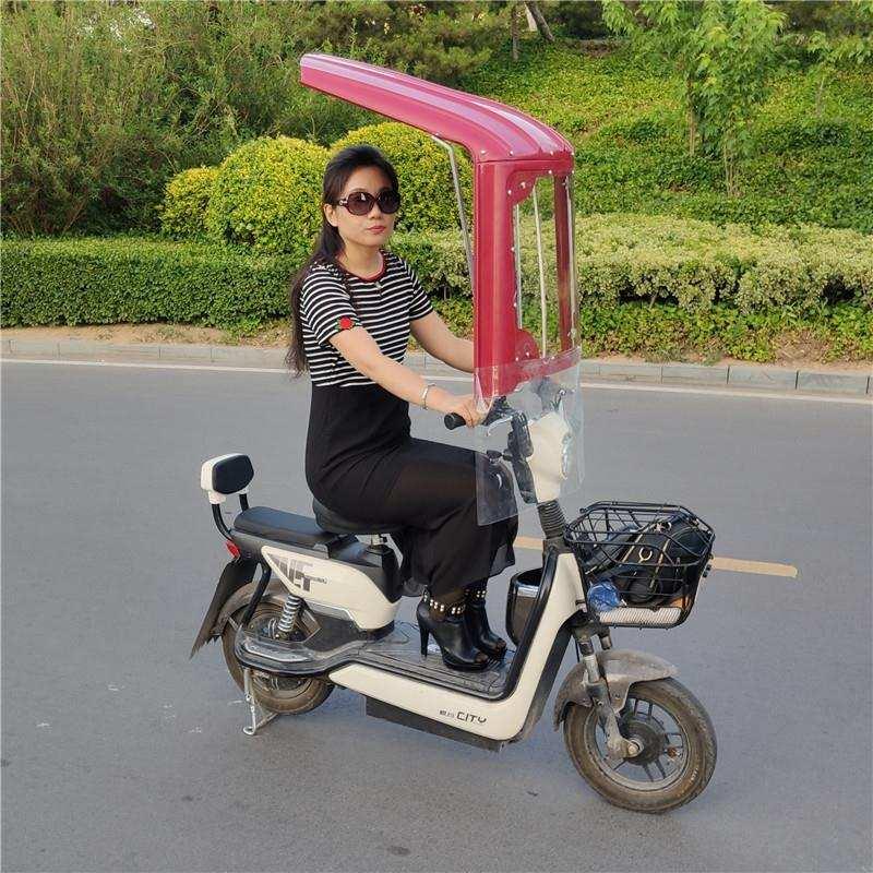 电动车7字雨棚 摩托踏板s车遮阳棚电瓶自行车太阳伞篷挡风罩透明