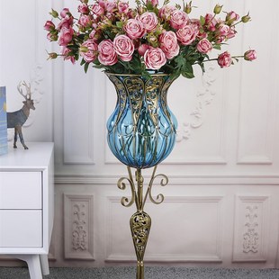 大号花瓶b厅奢欧式 饰品 干花插摆高装 客轻玻璃花件简约美式