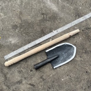 柄工兵铲户外开路铲斧多功能锹铲驴友野营铲子斧铲 手工锻打小号装