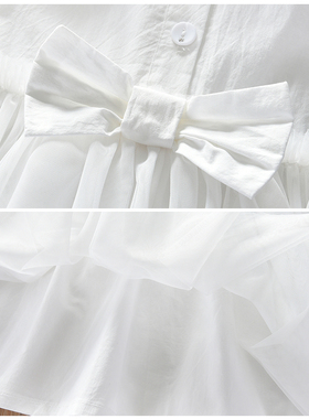 女童白色连衣裙夏2020s童装小童裙子儿童夏季衣裙女宝宝洋气公主