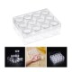 Slots Rectangle Plastic Jewelry Transparent Storage Box