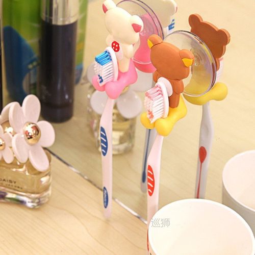 1pcs Multifunctional Cute Cartoon Animal Suction Cup Toothbr