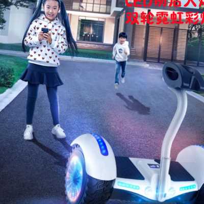 厂销平衡车腿控车成人儿童双轮通用新款智能遥控手控带扶杆电动平