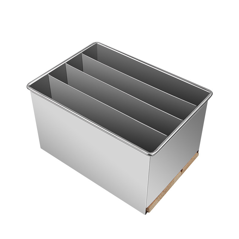 直销新品刀架不锈钢刀具收纳盒带盖子商用m带锁刀具盒四格刀箱学