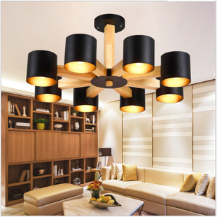 owoh iron solid wrougdt EO27 rdic chandelier modern