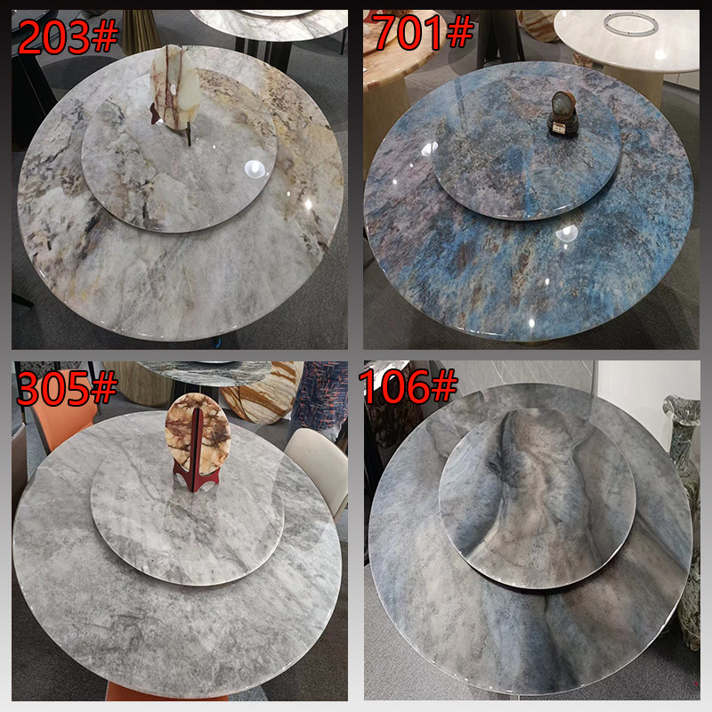 广西白天然大理石餐桌面圆形长方形微超彩晶石台面转盘家用酒饭店,住宅家具,大理石餐桌,淘宝优惠券,粉丝福利购,淘宝优惠卷