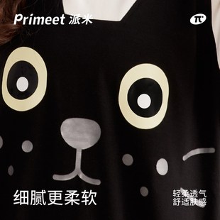 黑白长袖 外穿甜美设计感家居服棉 睡衣女可爱卡通学生睡裙秋季 新款