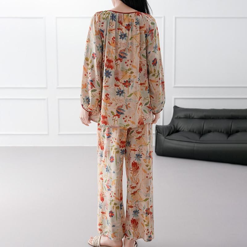 2025新款棉绸睡衣女春秋季中老年妈妈款绵绸家居服套装可外穿夏天,女士内衣/男士内衣/家居服,睡衣/家居服套装,淘宝优惠券,粉丝福利购,淘宝优惠卷