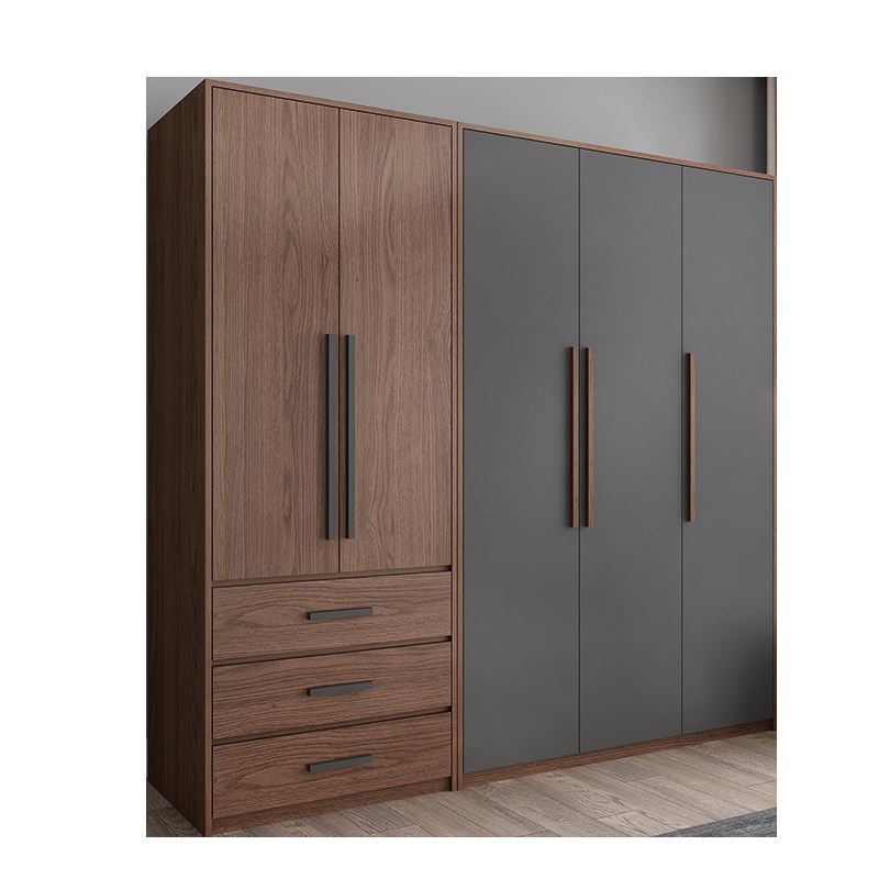 北欧衣柜现代简约经济型组装五门实木质板式主卧室家用柜子大衣橱-封面