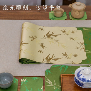 茶旗茶几垫中国风乾泡席布艺 织锦茶席禅意茶垫双面防水桌旗新中式