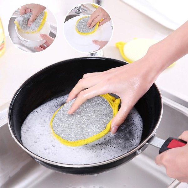 5/10Pcs DoableS ide Dishwashing SponJge Pun Pot Dish Wash