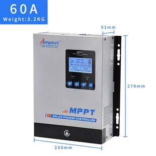 MPPT太阳能控制器12V24V48V锂电池40A50A80A光伏充电发电数据通讯