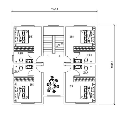 三层农村实用新中式自建房别墅设计图纸建筑结构施工水电B2G123