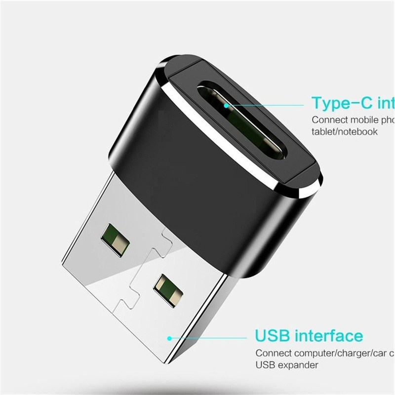 Mini OTG USB 2.0 Male To Type C Female CMable Adapter Data T