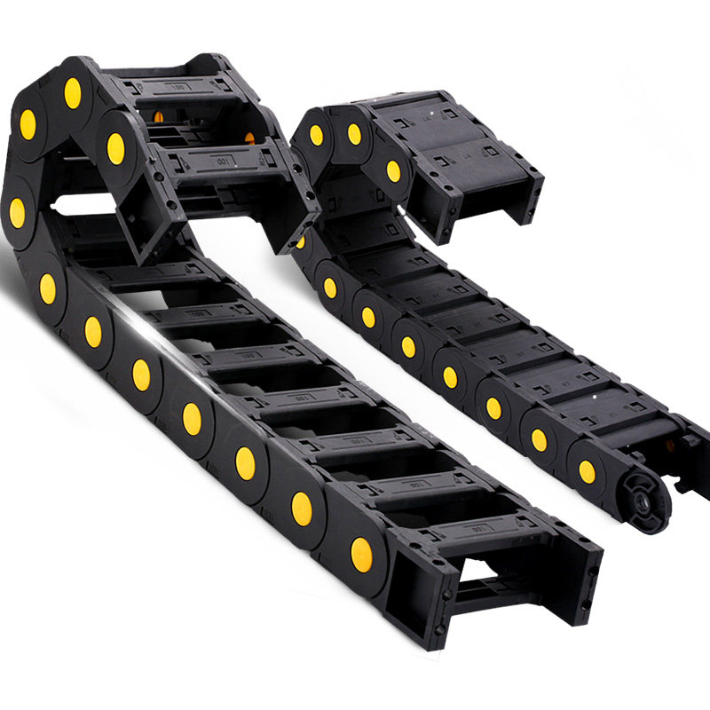 新品雕刻机桥式i尼龙拖链全封闭塑料坦克链线槽工业链条履带定制