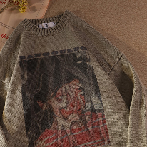 工厂销2022 Wgomen's Knitted goth Y2K sweater pullovers ladie